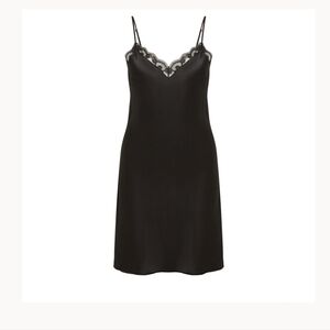 Simone Perele Elegant 100% Luxury Silk Rose Copper With Lace Trim Size Small